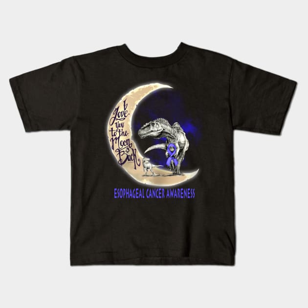 esophageal cancer dinosaur to the moon Kids T-Shirt by TeesCircle